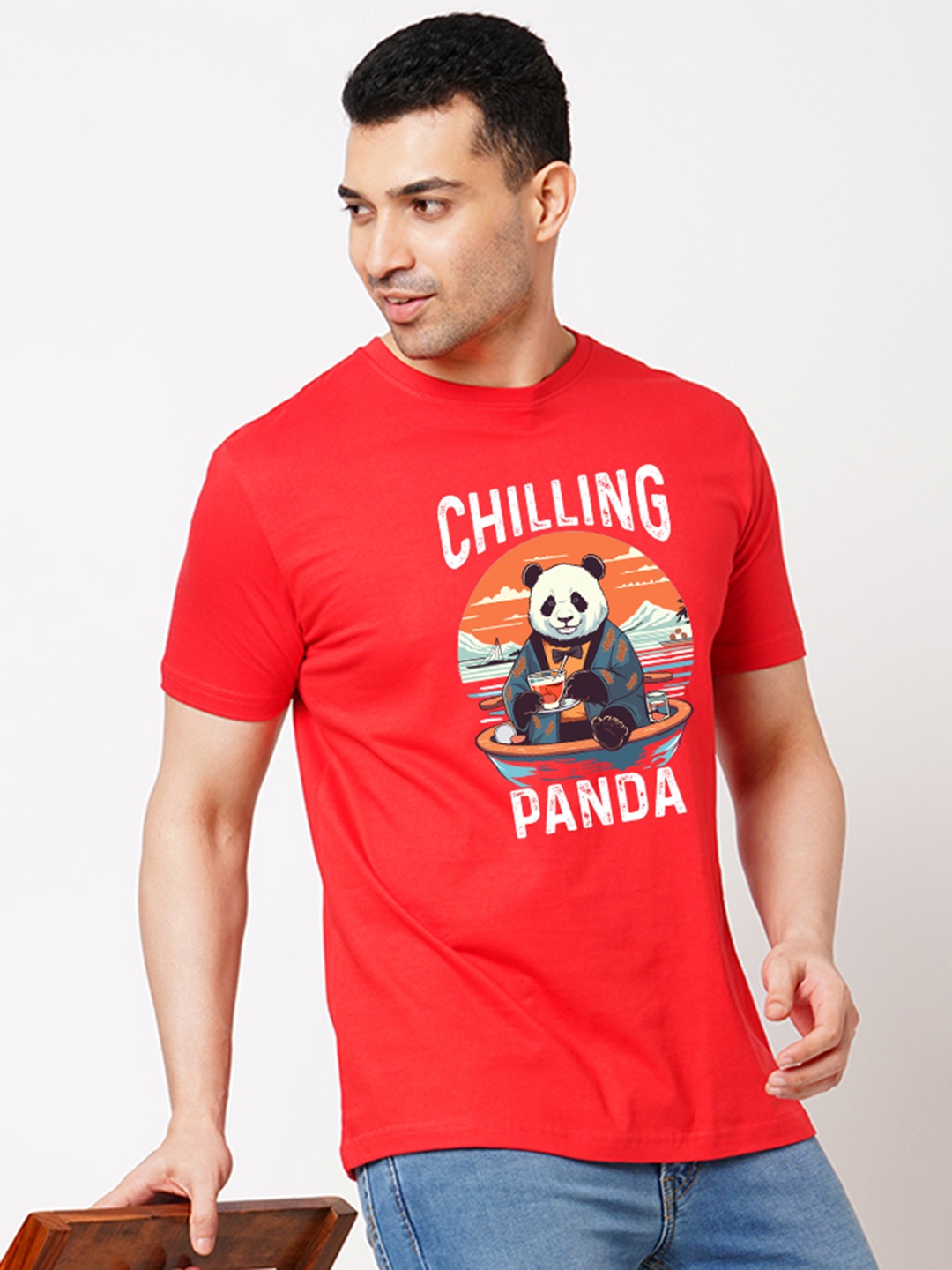 

Wear Your Opinion Men Printed Applique T-shirt, Red