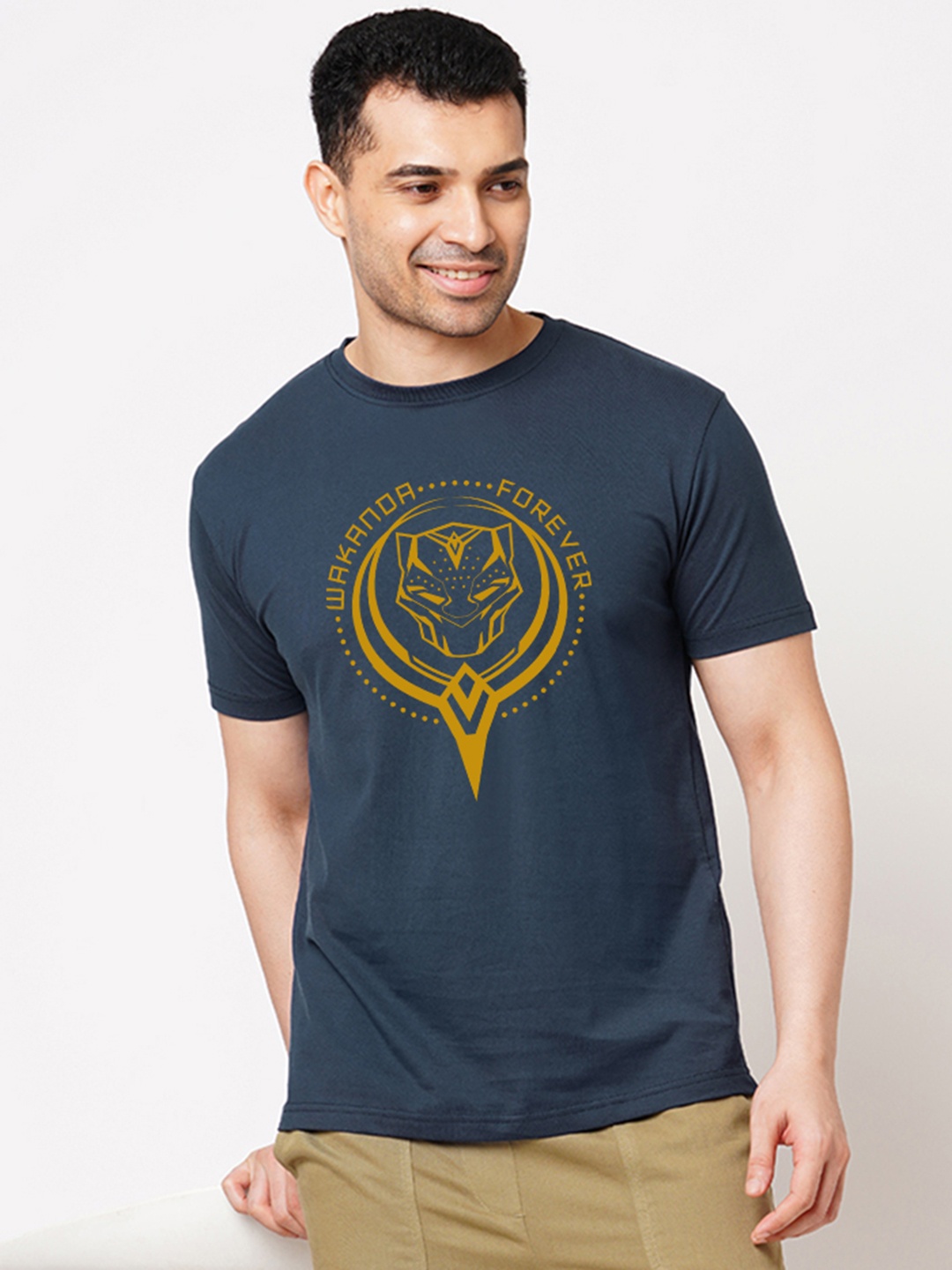 Wear Your Opinion Men Graphic Printed T-shirt, Navy blue