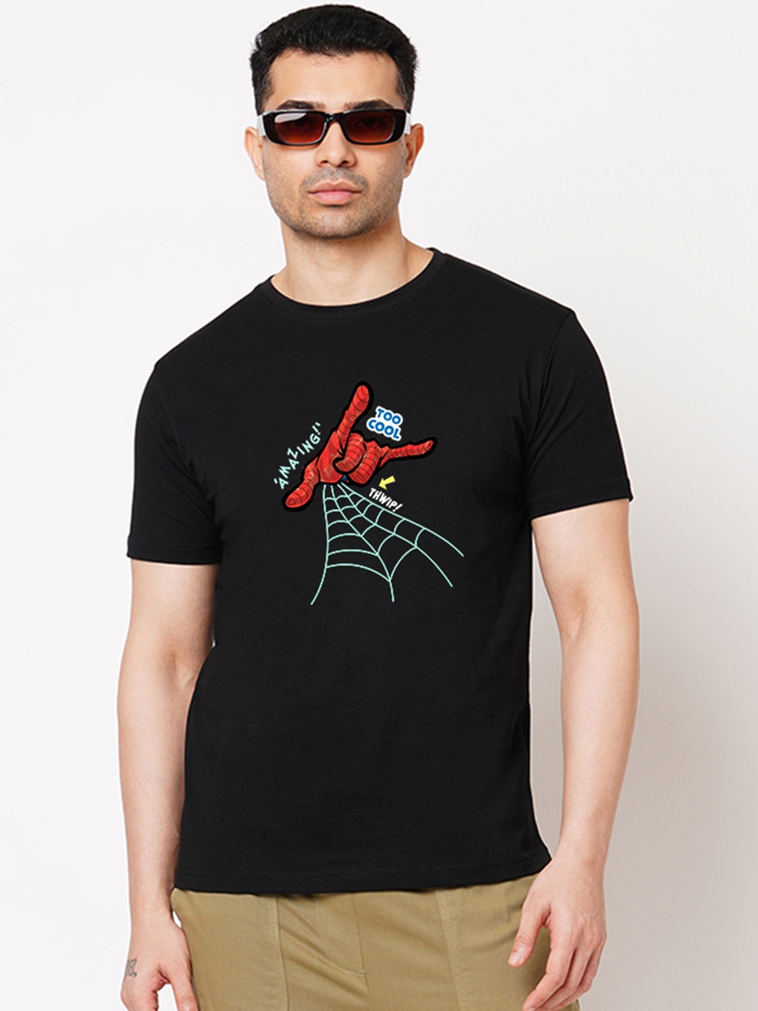 

Wear Your Opinion Men Typography Printed Applique T-shirt, Black