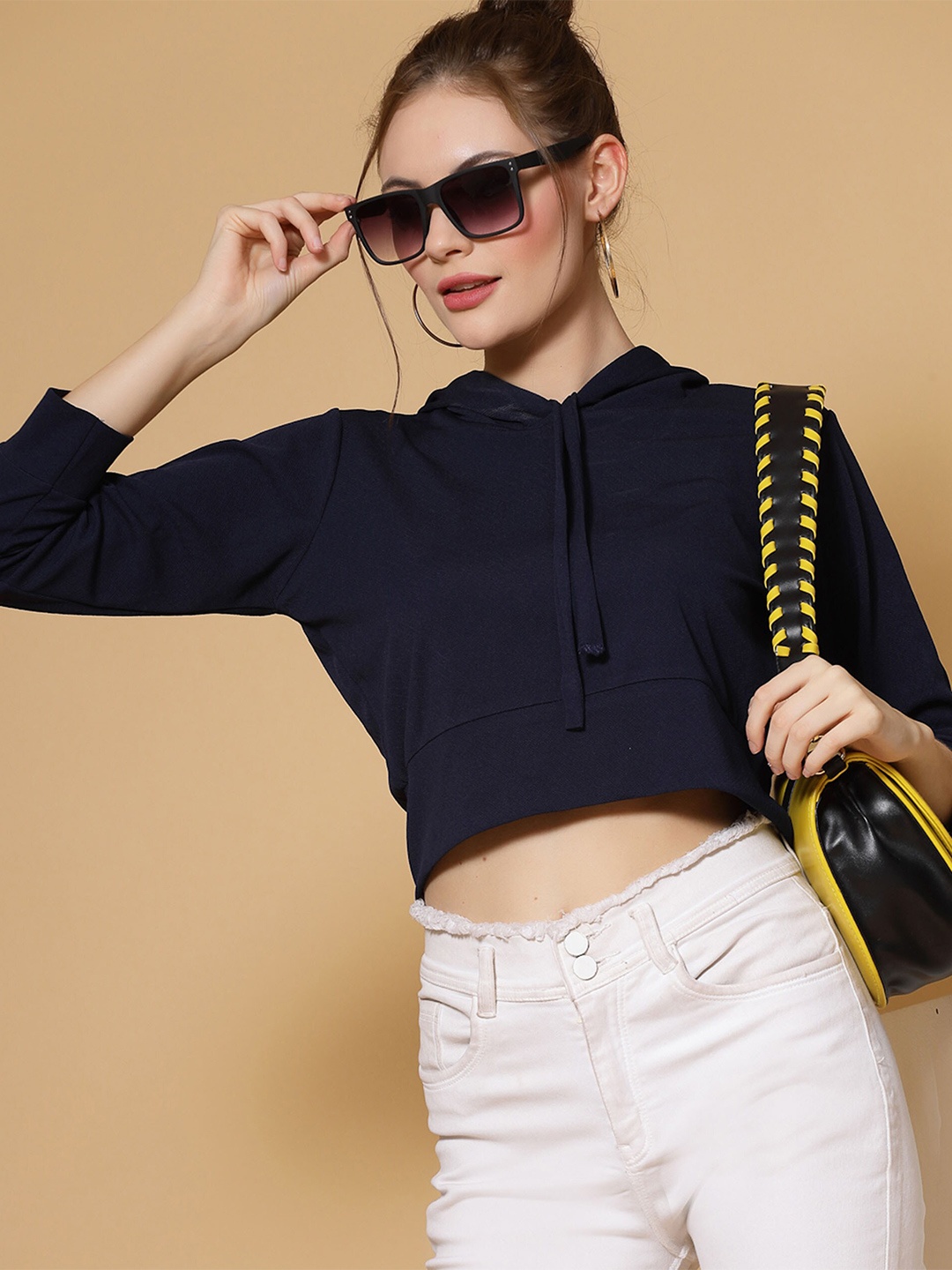 

MISS AYSE Styled Back Top, Navy blue