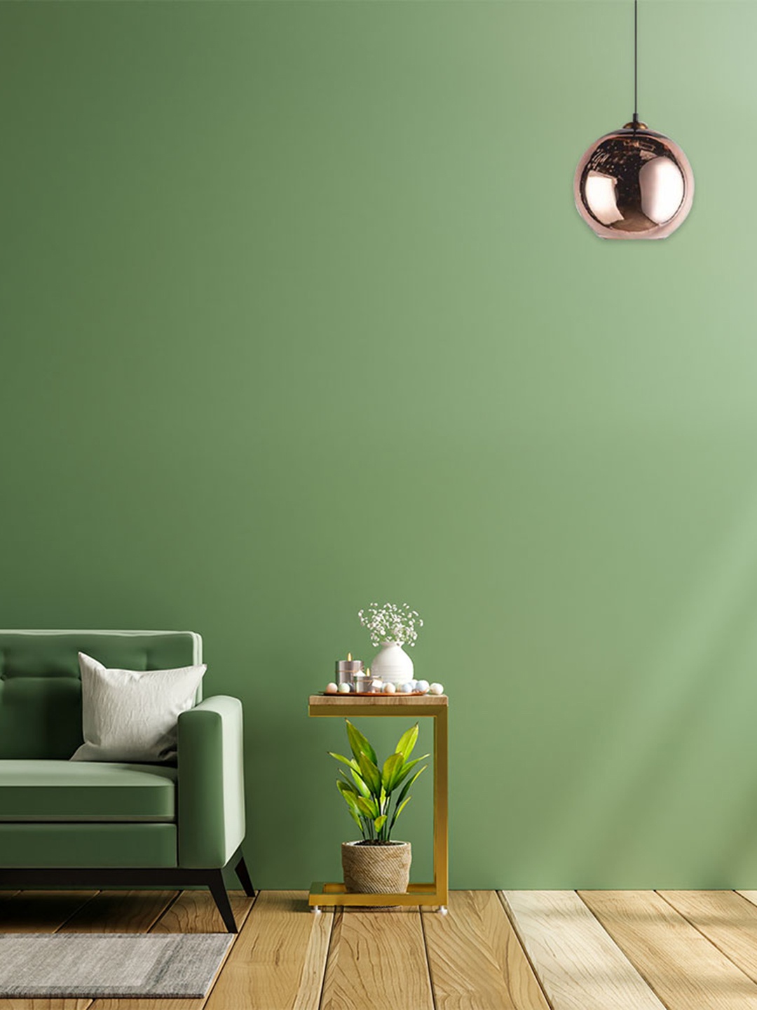 

THE STELLAR KRAFT Heart Of Rose Gold Spherical Glass Ceiling Lamp