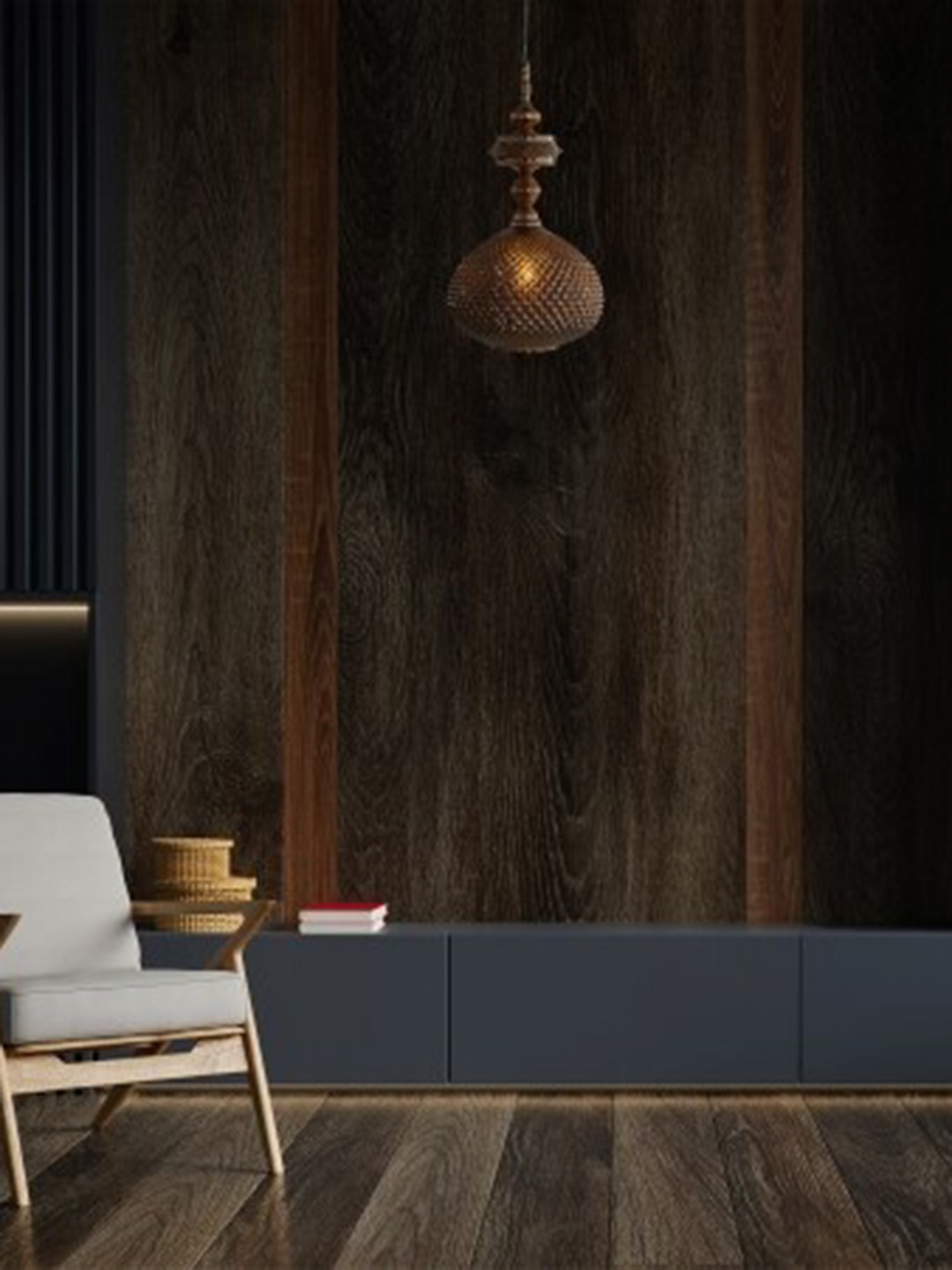 

THE STELLAR KRAFT The Token Of Grandeur Rose Gold Textured Spherical Ceiling Lamp