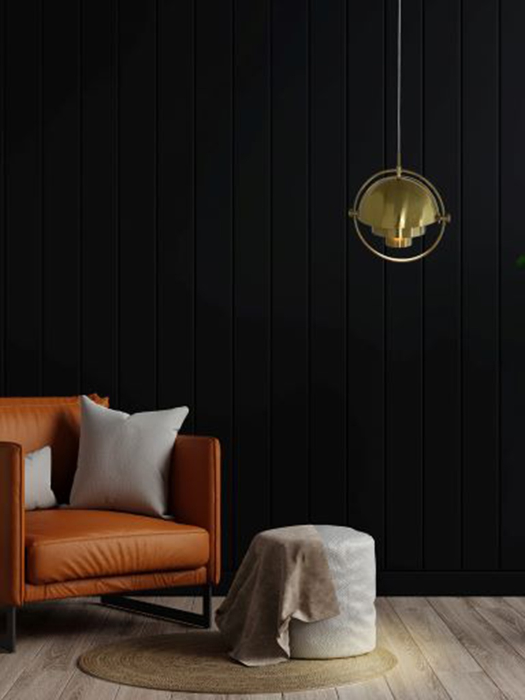 

THE STELLAR KRAFT The Tarn of Narnia Gold Toned Semi Sphere Ceiling Lamp