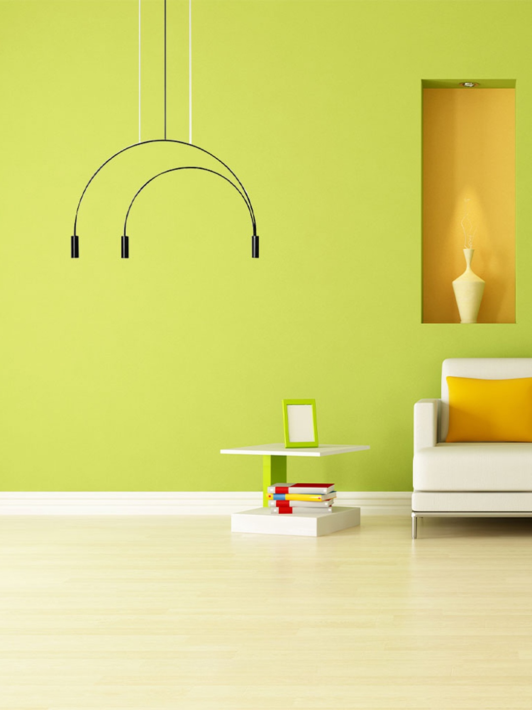 

THE STELLAR KRAFT White & Black Contemporary Glass Ceiling Lamps
