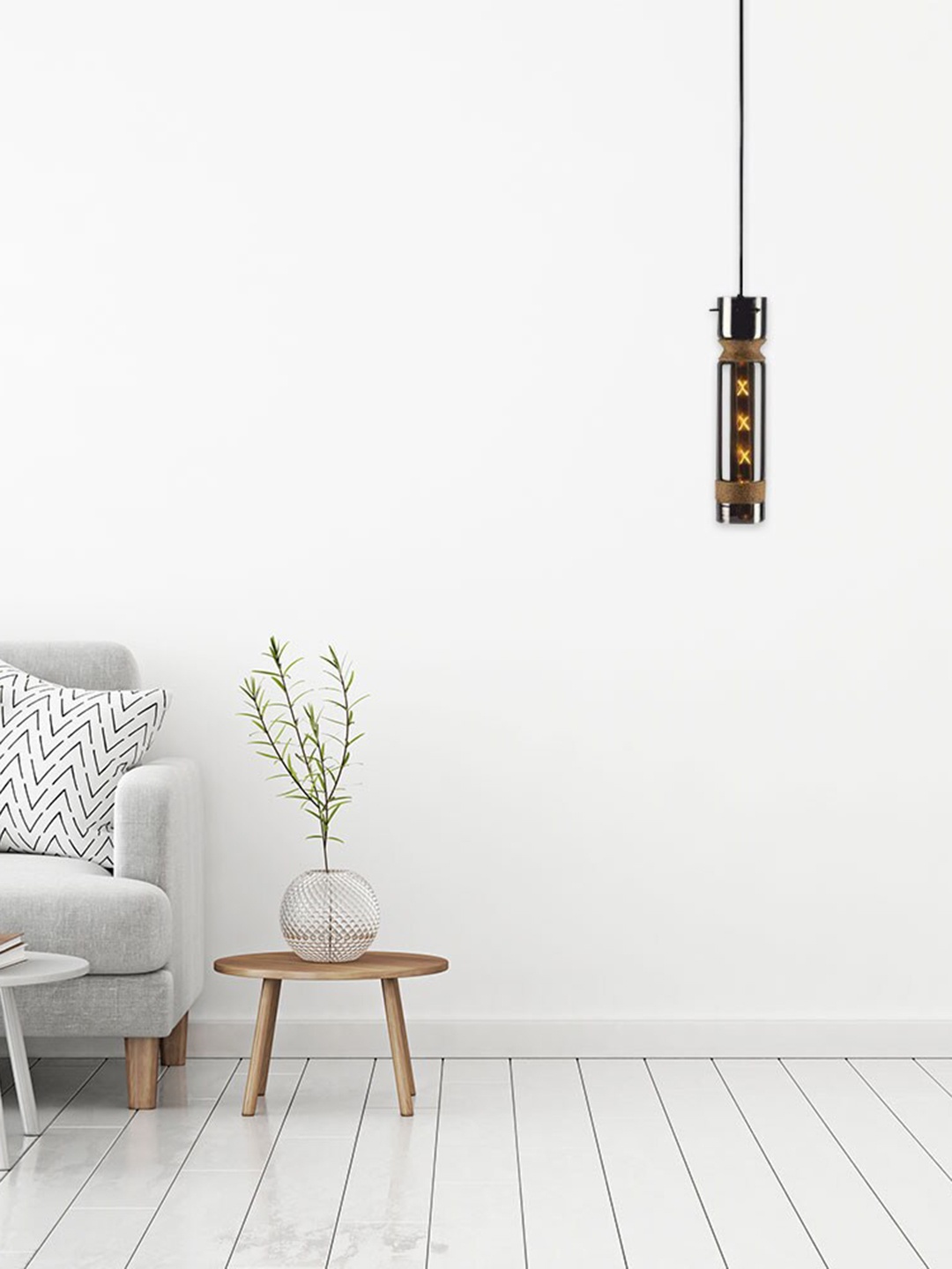 

THE STELLAR KRAFT Grey Textured Glass Quirky Ceiling Lamp