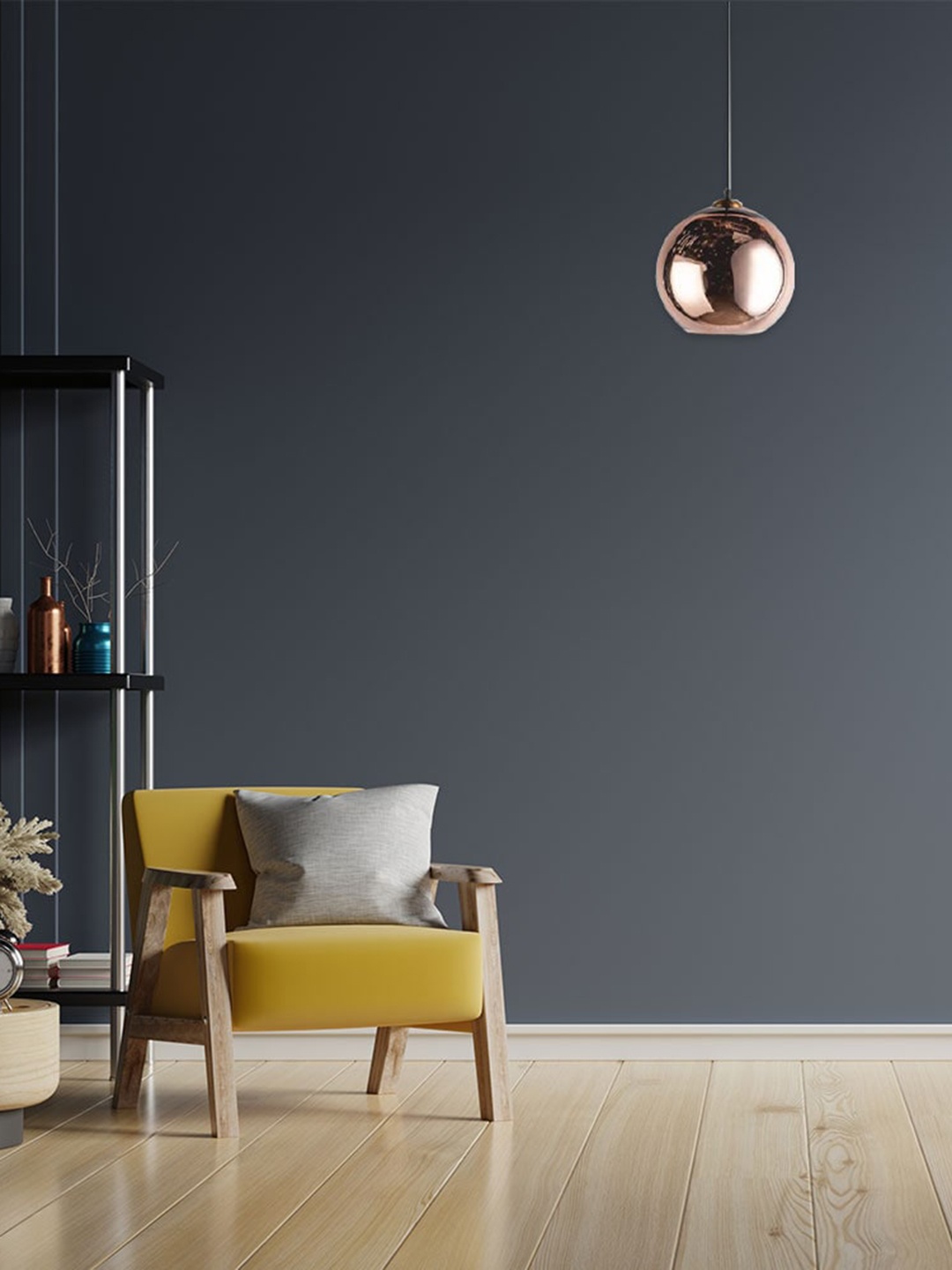 

THE STELLAR KRAFT Rose Gold Contemporary Metal Ceiling Lamp