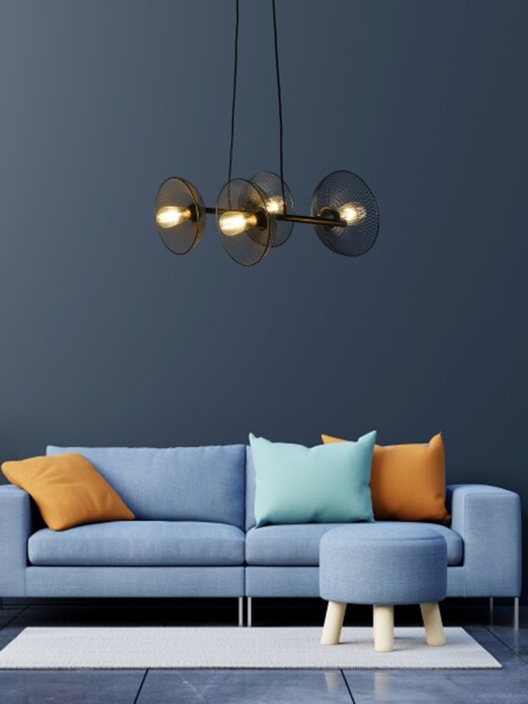 

THE STELLAR KRAFT Black Metal Ceiling Lamps
