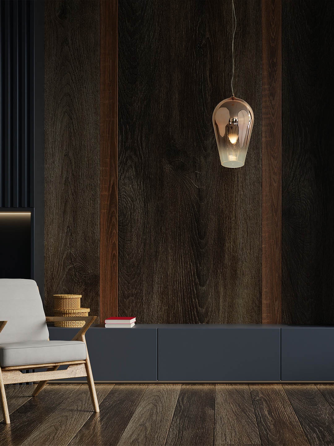 

THE STELLAR KRAFT Gold Toned Glass Ceiling Lamps