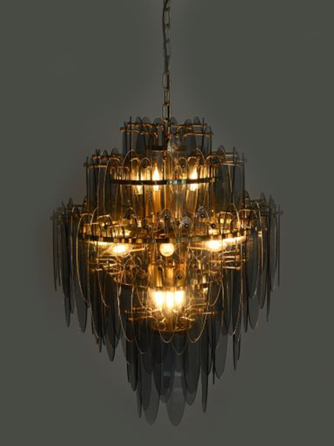 

THE STELLAR KRAFT Gold Toned Metal Ceiling Lamps