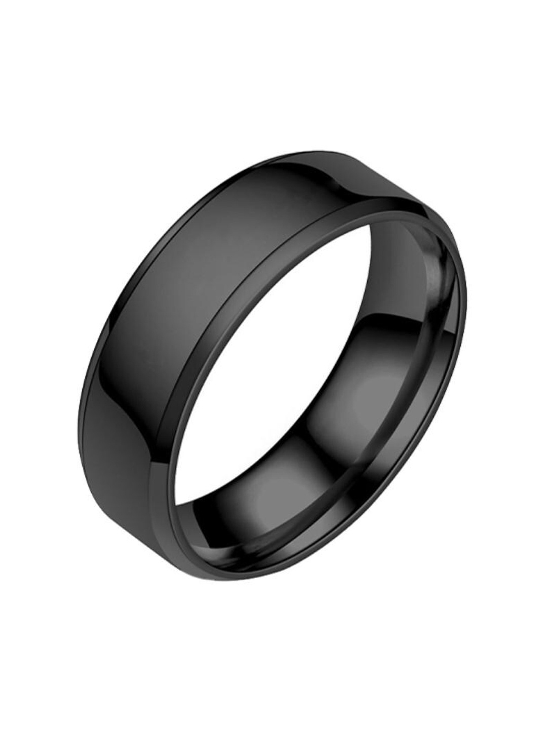 

Drip Project Men Stainless steel Flat Band Finger Ring, Silver