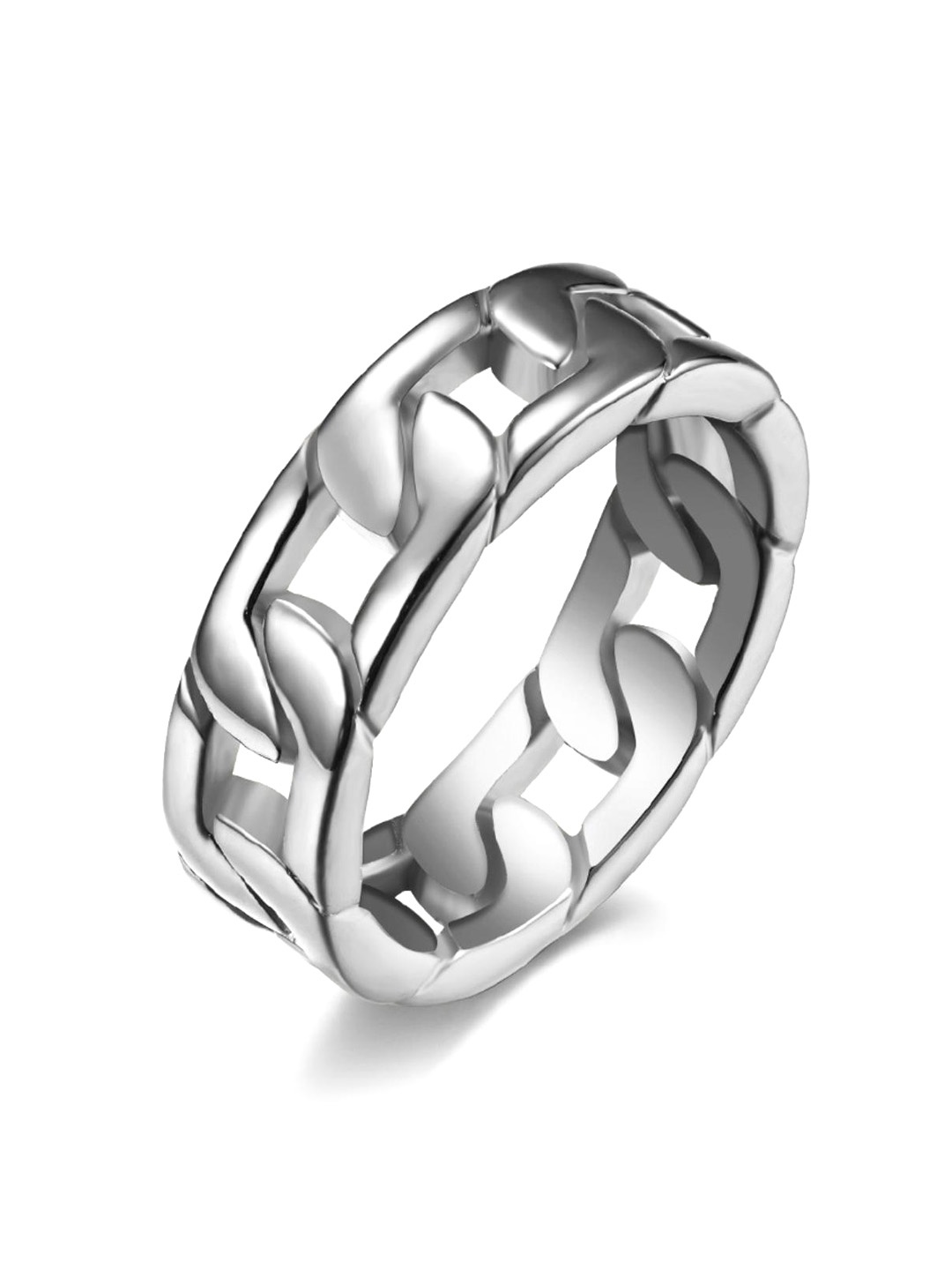 

Drip Project Men Rhodium-Plated Finger Ring, Silver