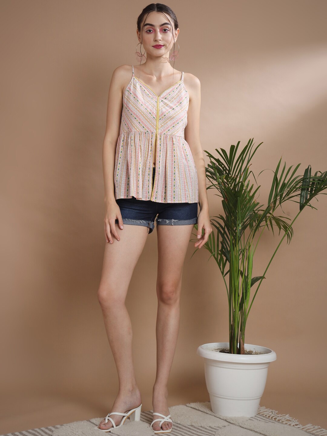 

KALINI Print Ethnic Cotton Top, Multi
