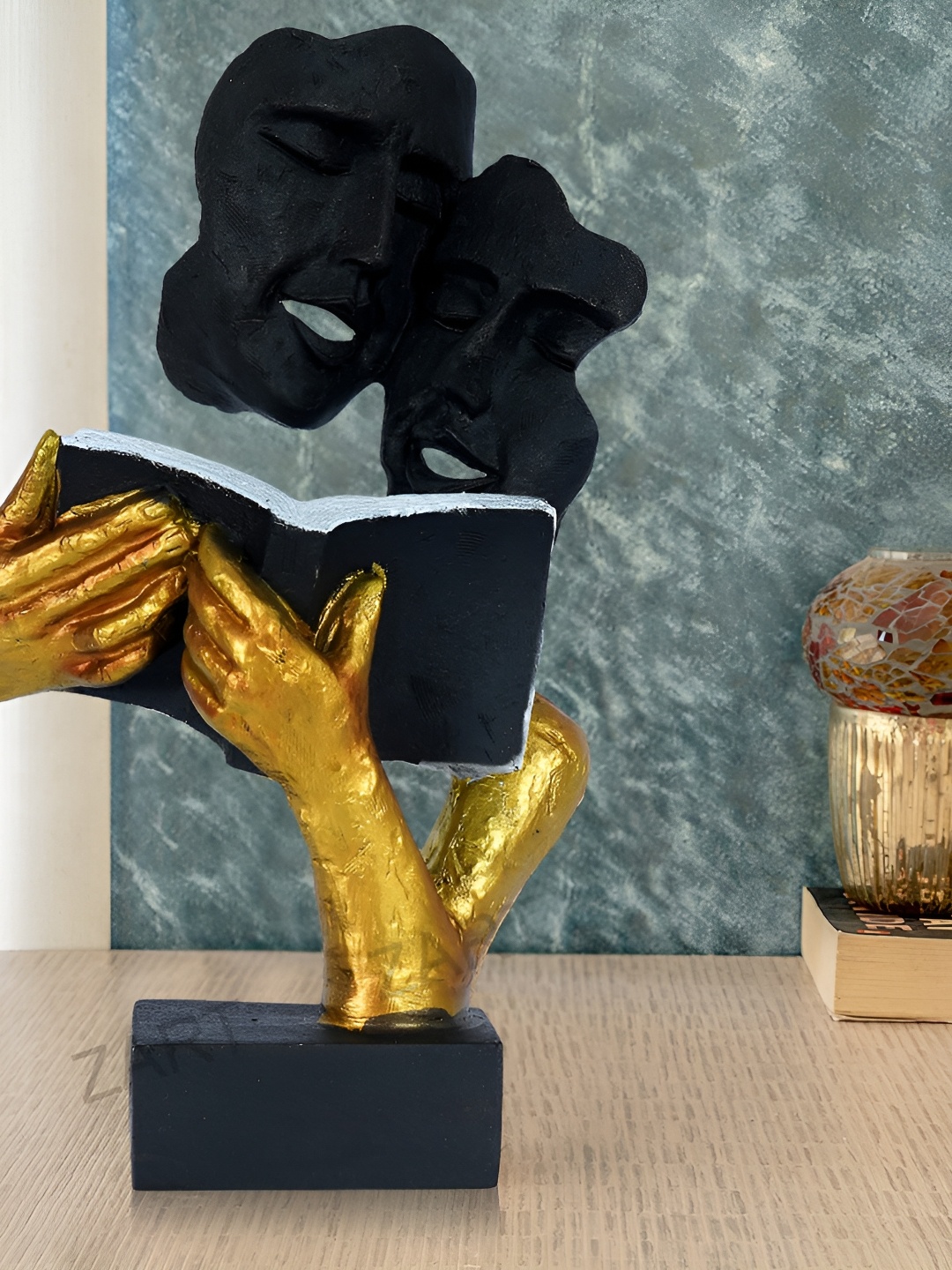 

TECHEL Gold-Toned & Black Medium Figurine Showpiece