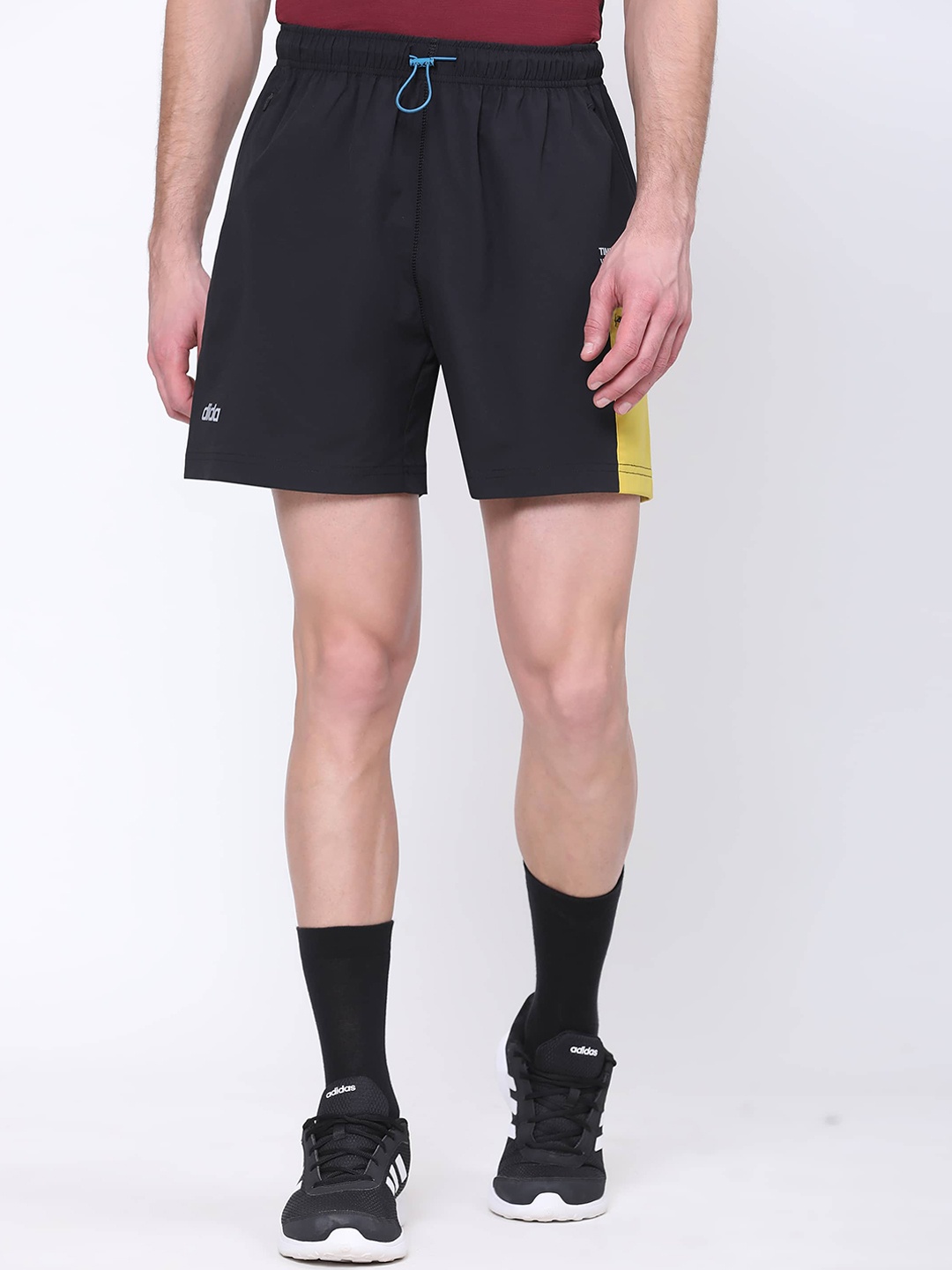 

DIDA Men Mid-Rise Training or Gym Dri-FIT Sports Shorts, Black