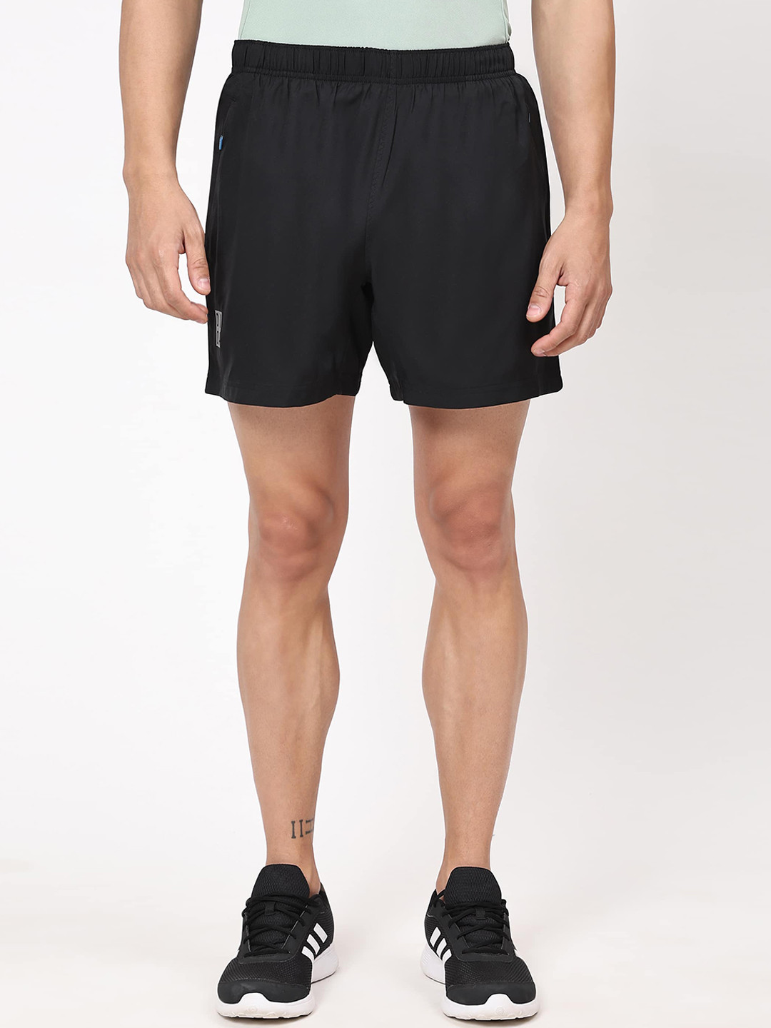 

DIDA Men Mid-Rise Training or Gym Dri-FIT Sports Shorts, Black