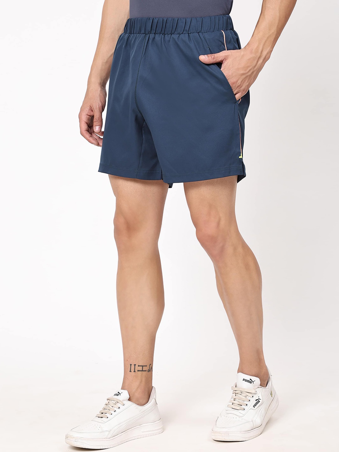 

DIDA Men Mid-Rise Training or Gym Dri-FIT Sports Shorts, Blue