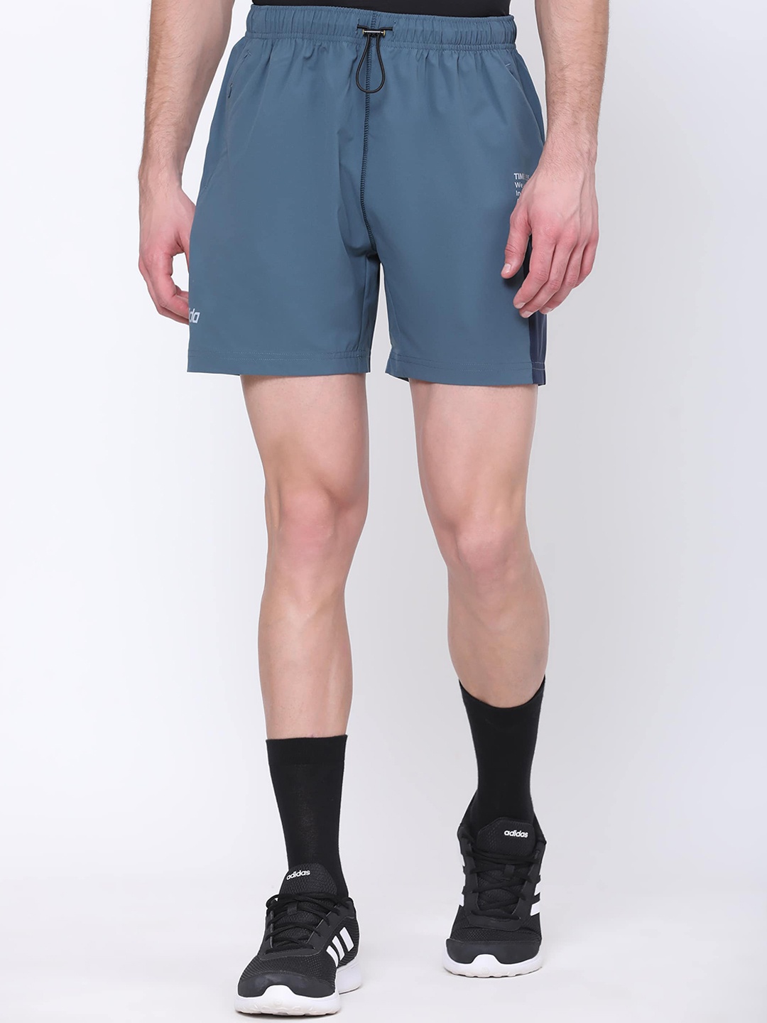 

DIDA Men Mid-Rise Training or Gym Sports Shorts, Blue
