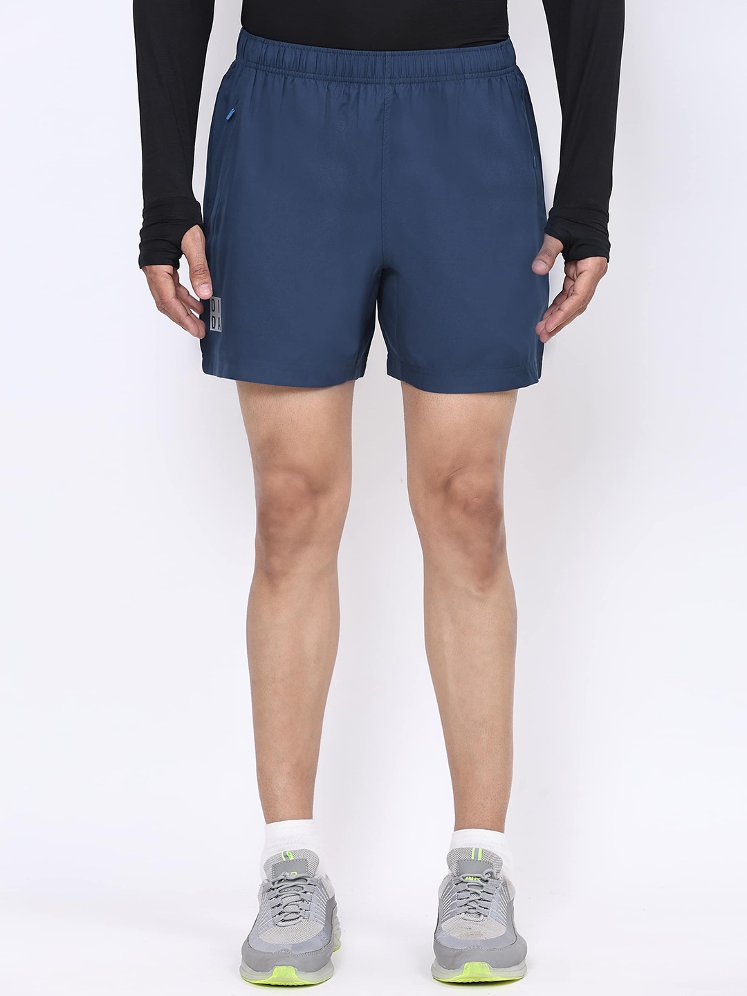 

DIDA Men Training or Gym Mid-Rise Sports Shorts, Blue
