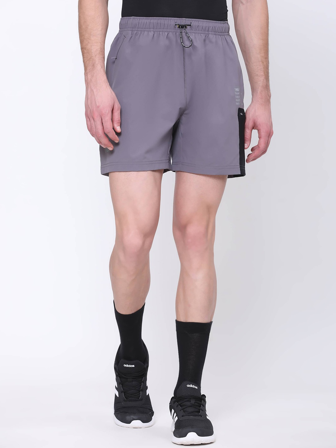 

DIDA Men Mid-Rise Training or Gym Sports Shorts, Grey