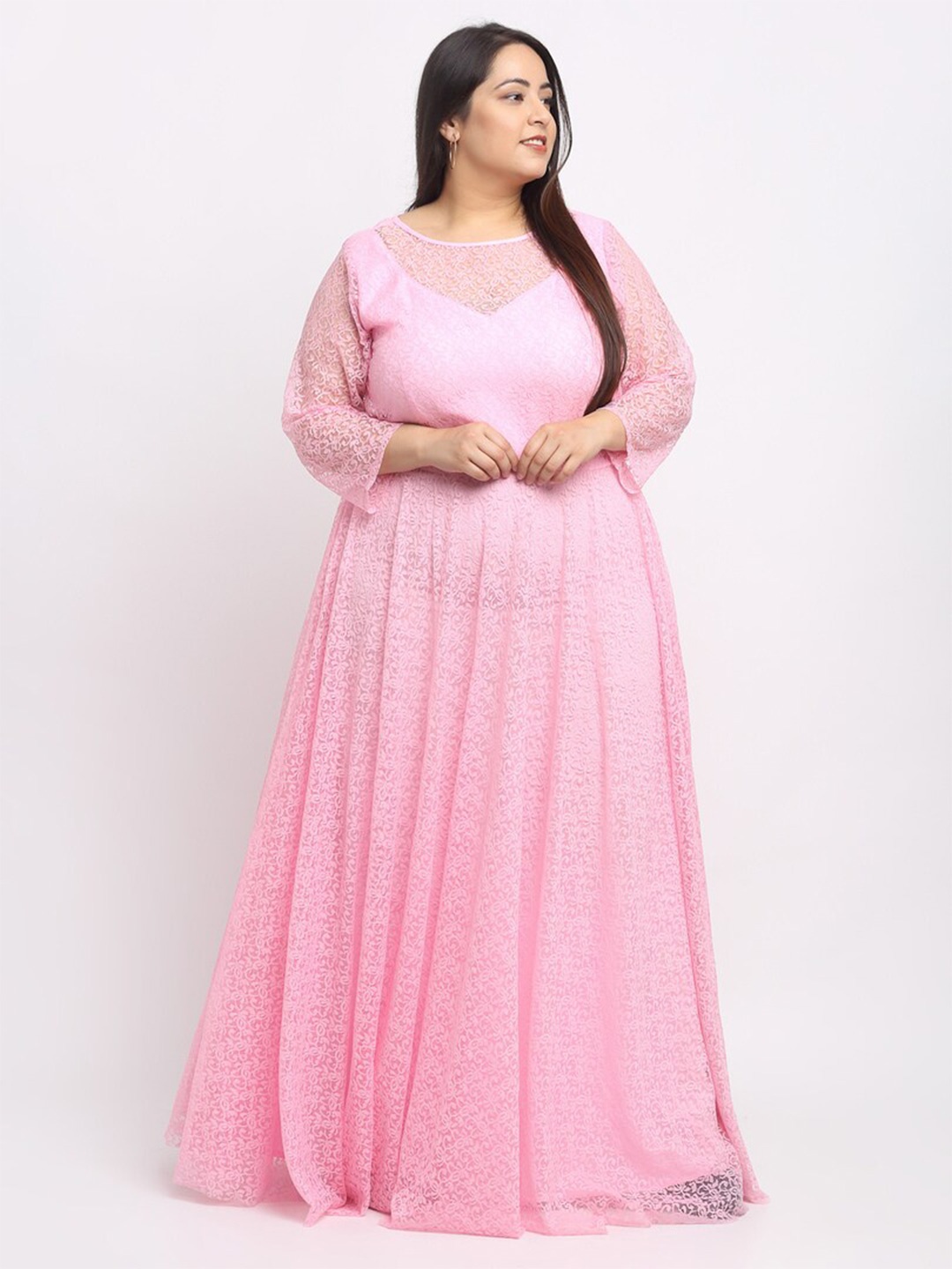 

Flambeur Plus Size Maxi Dress, Pink