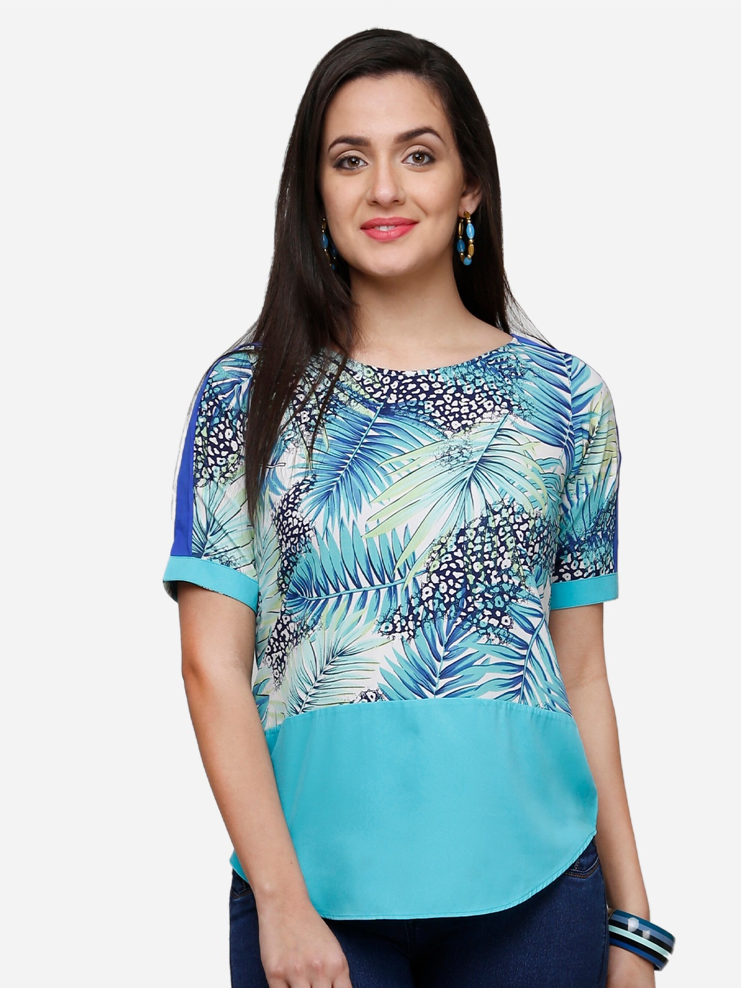 

V&M Floral Print Crepe Top, Multi
