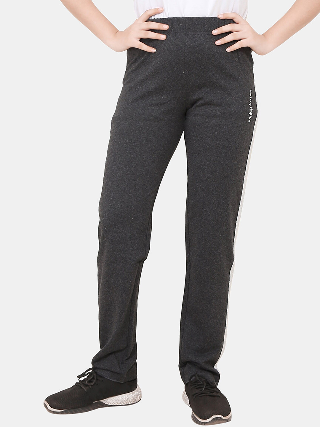 

BAESD Girls Slim Fit Track Pants, Charcoal