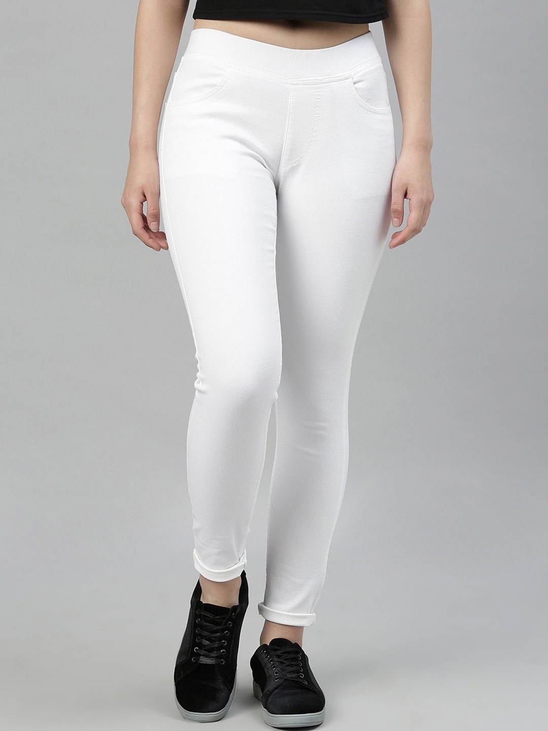 

KRONMENINEN Relaxed-Fit Ankle-Length Rapid-Dry Tights, White
