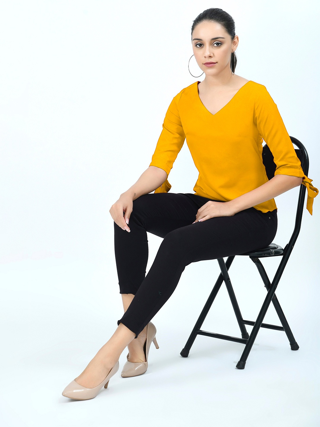 

V&M Crepe Top, Mustard