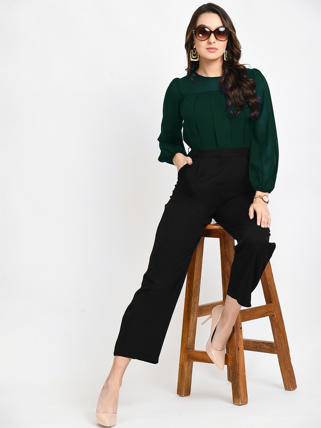 

V&M Colourblocked Basic Jumpsuit, Green