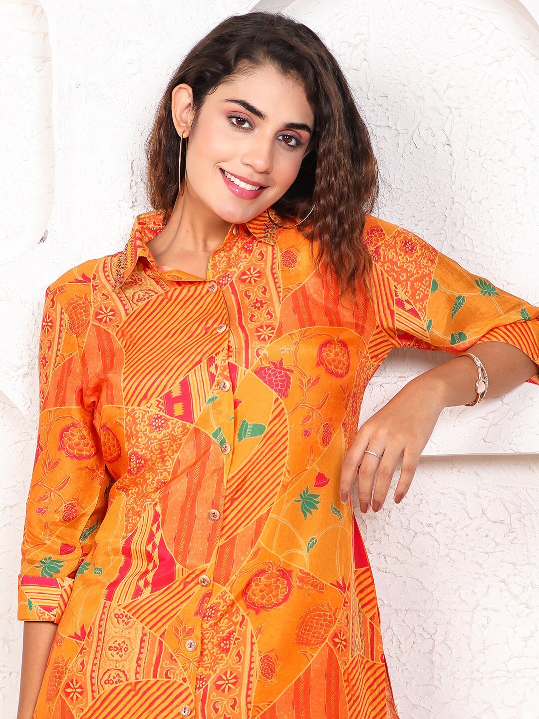 

Vishudh Floral Printed Co-Ords, Orange