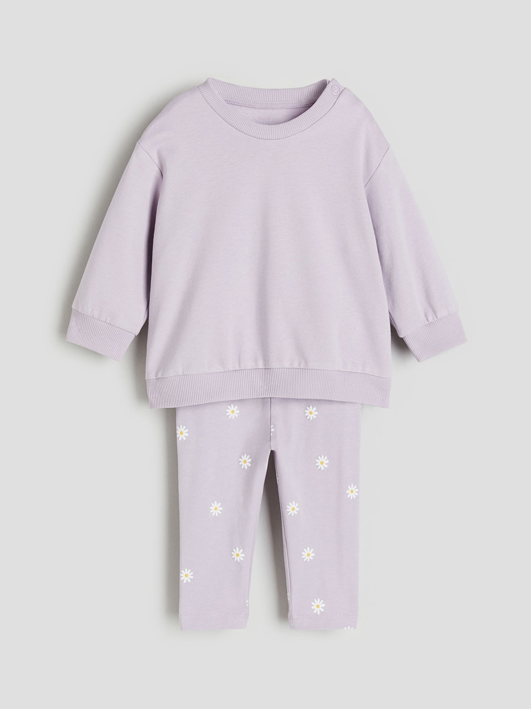 

H&M Boys 2-Piece Sweatshirt and Leggings Set, Purple