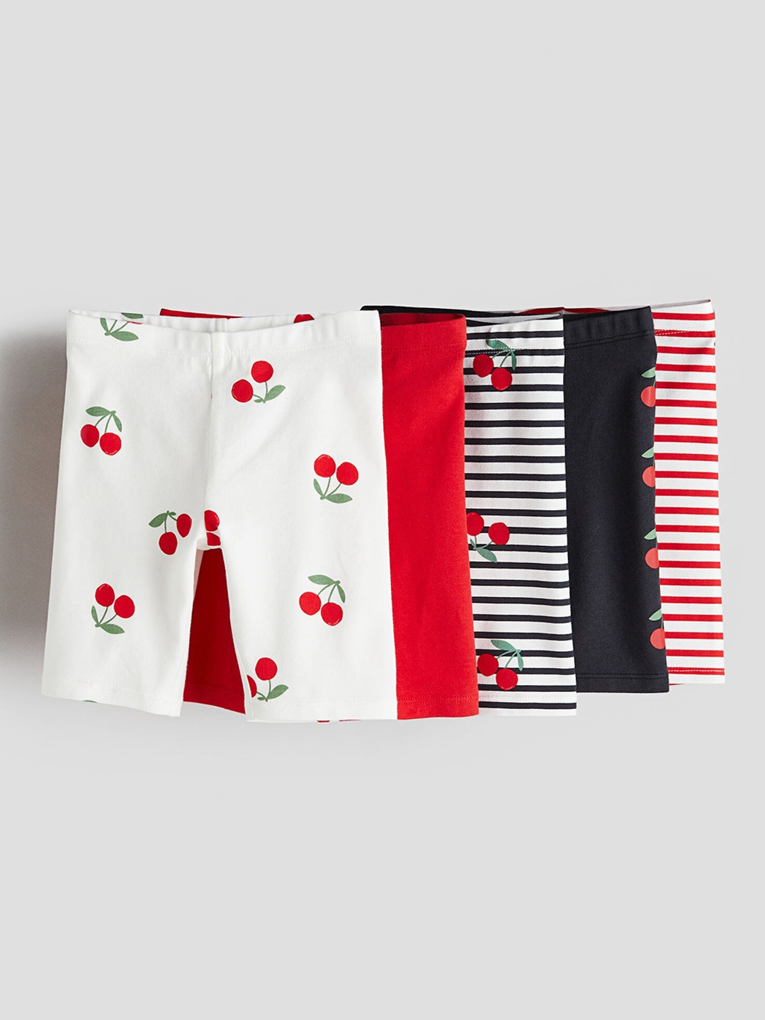 

H&M Girls 5-Pack Cycling Shorts, Red