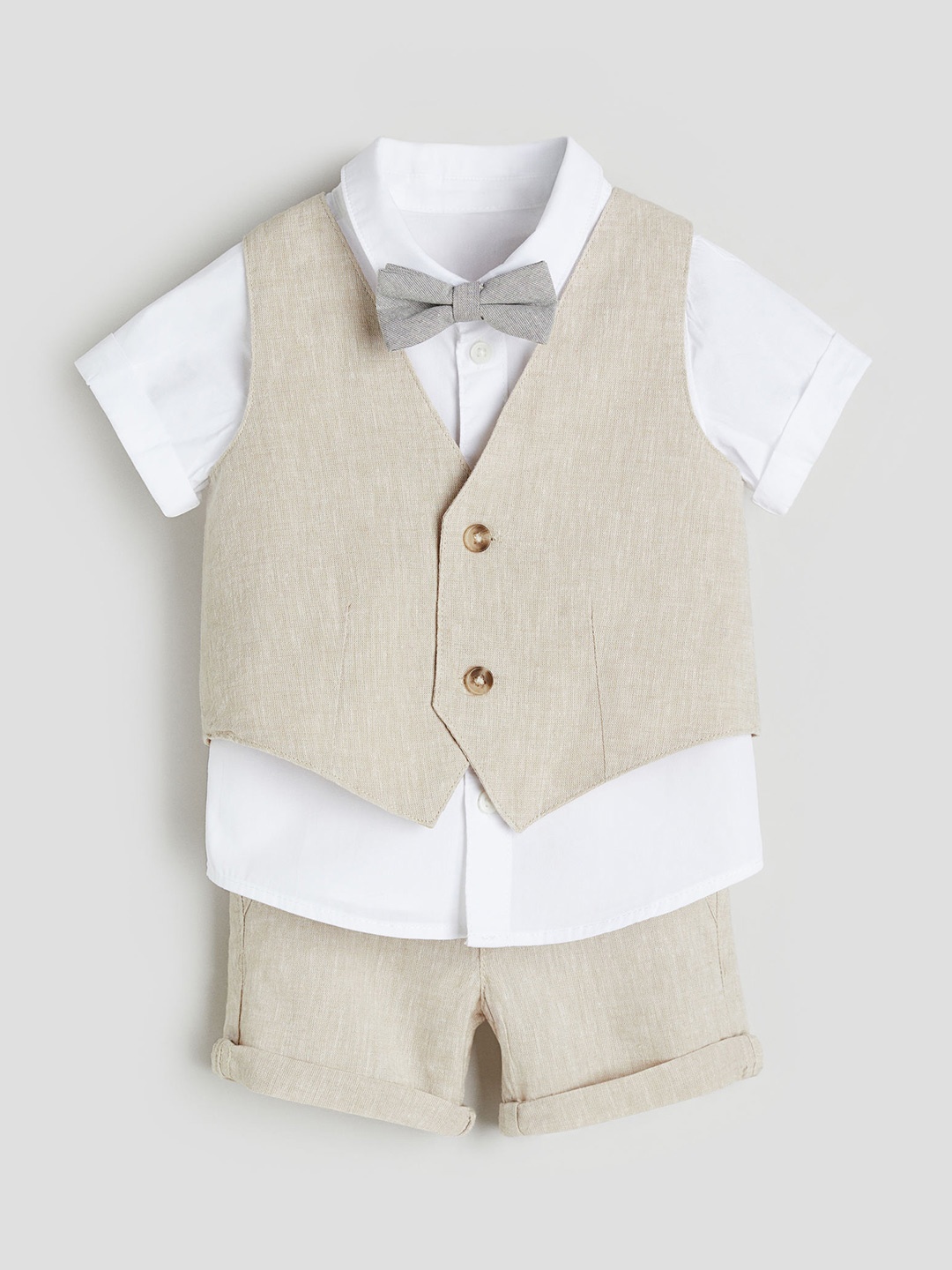 

H&M Boys 4-Piece Dressy Set, Beige