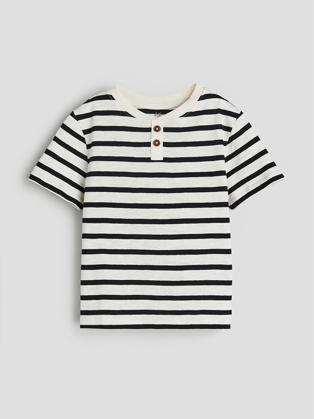 

H&M Boys Cotton Henley T-shirt, White