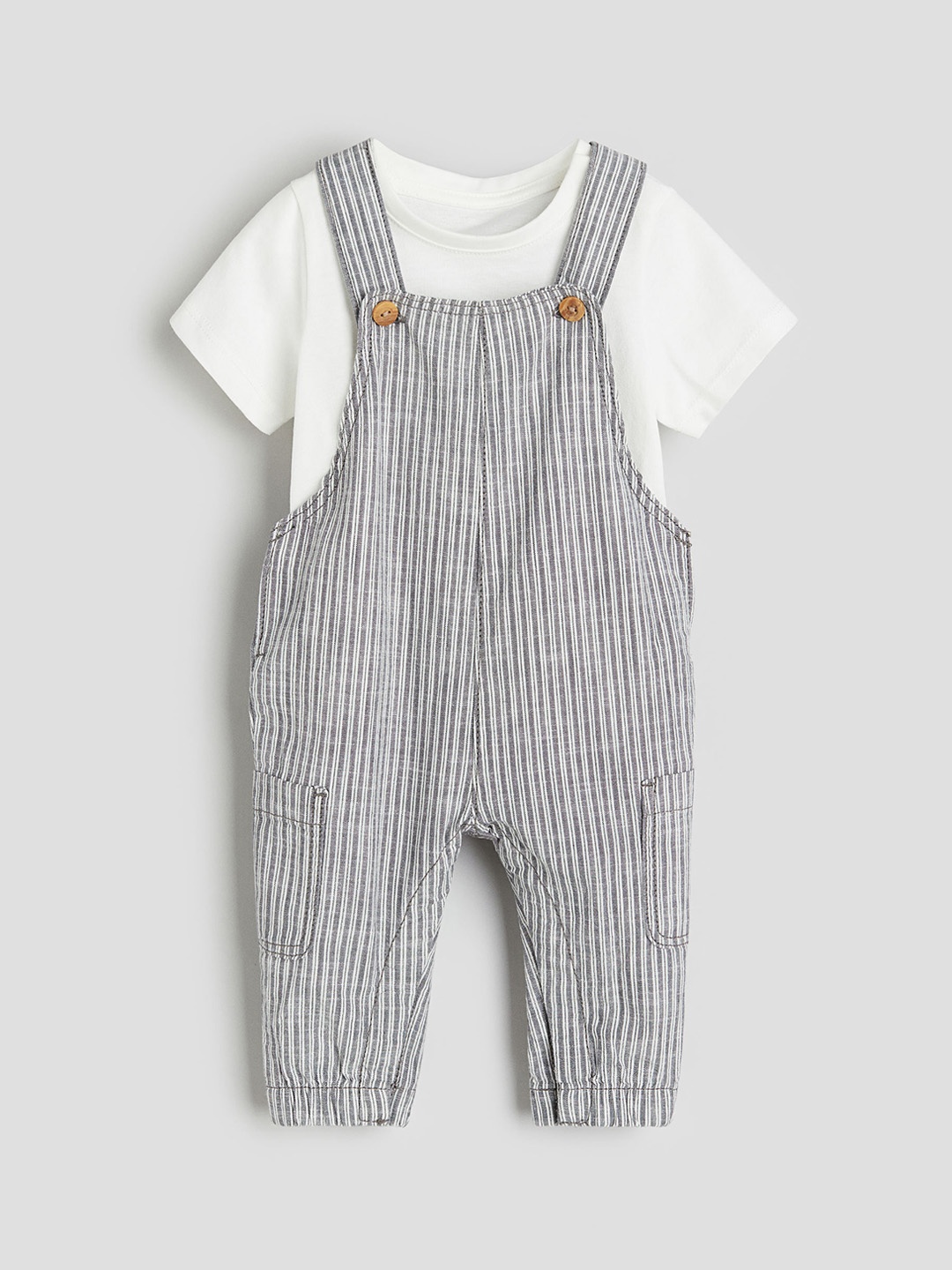

H&M Boys 2-Piece Cotton Set, Grey