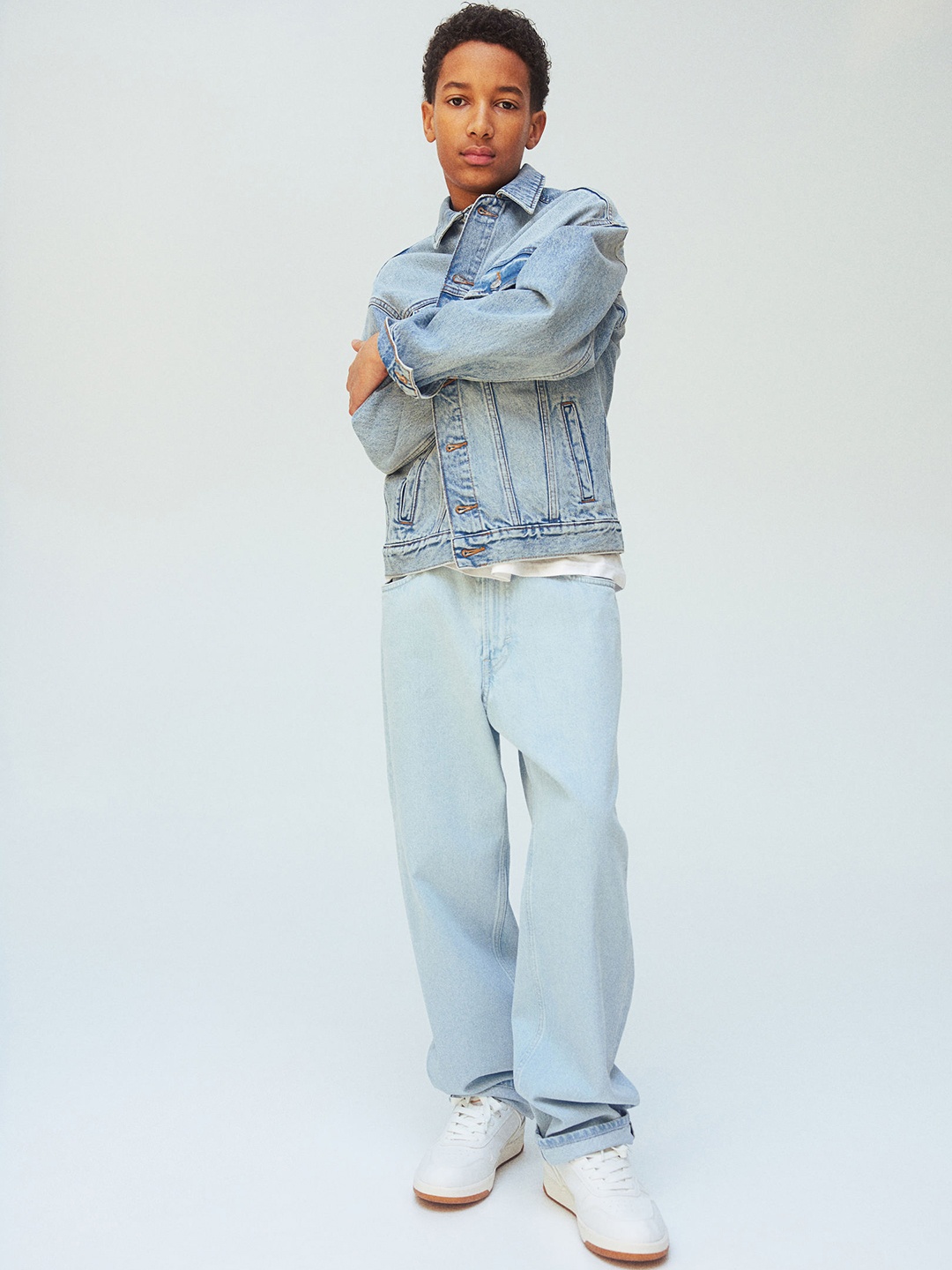

H&M Boys Pure Cotton Loose Fit Jeans, Blue