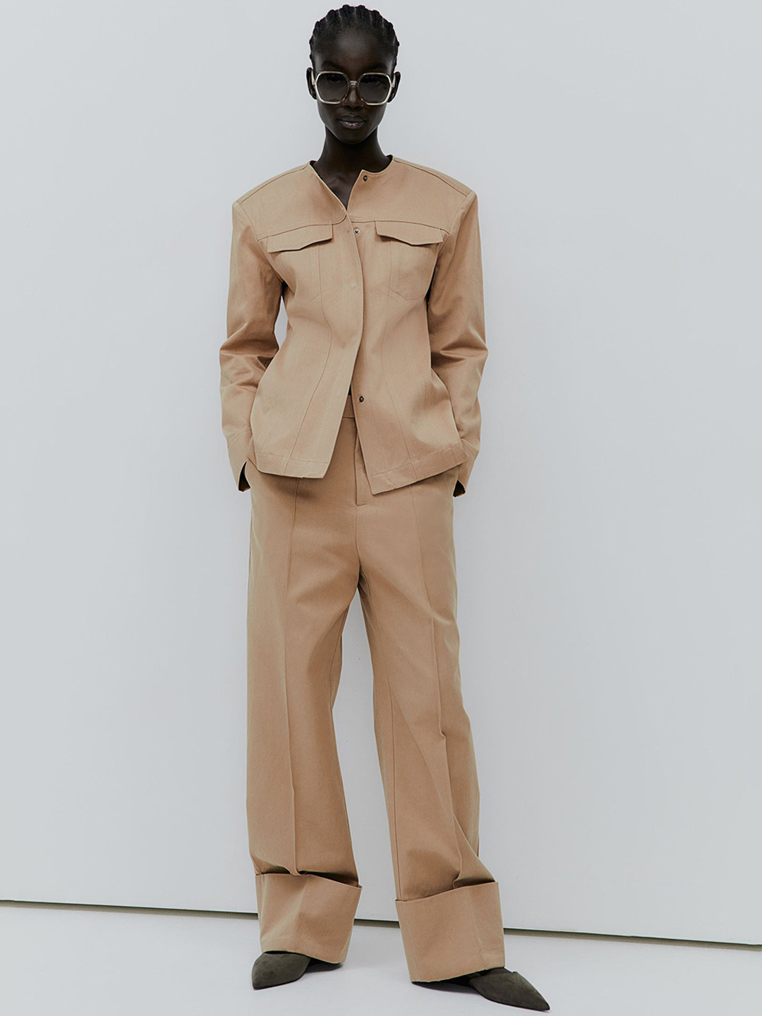 

H&M Twill Jacket, Beige