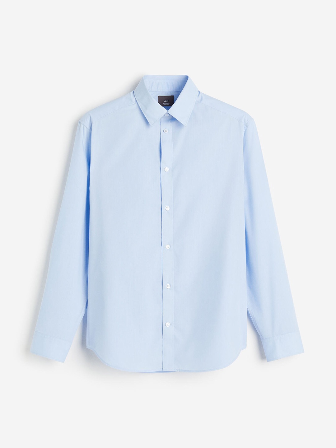 

H&M Men Regular Fit Easy-Iron Shirt, Blue