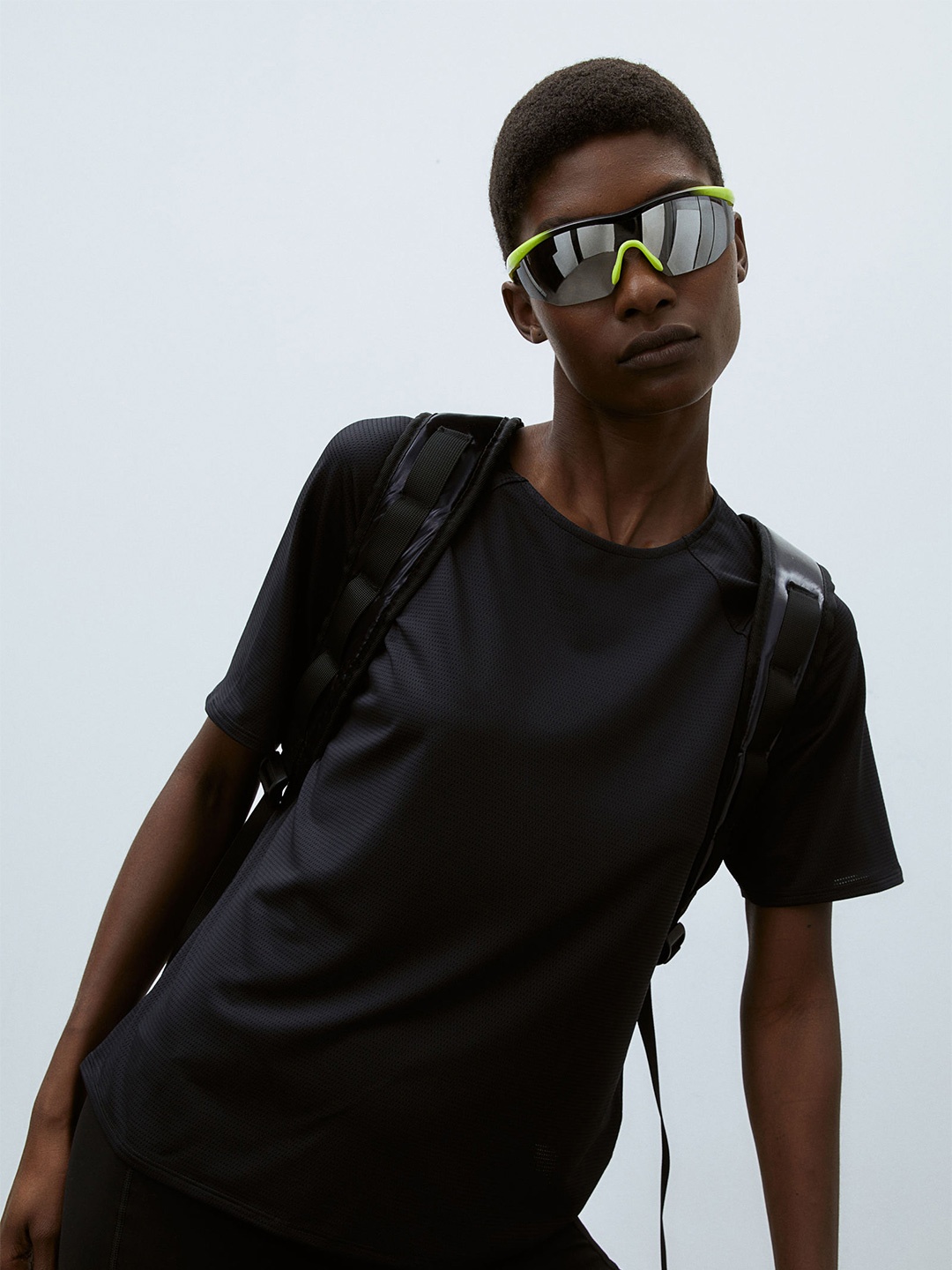 

H&M DryMove Mesh Sports T-shirt, Black