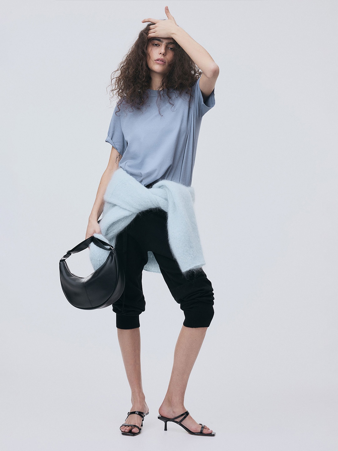 

H&M Cotton T-Shirt, Blue