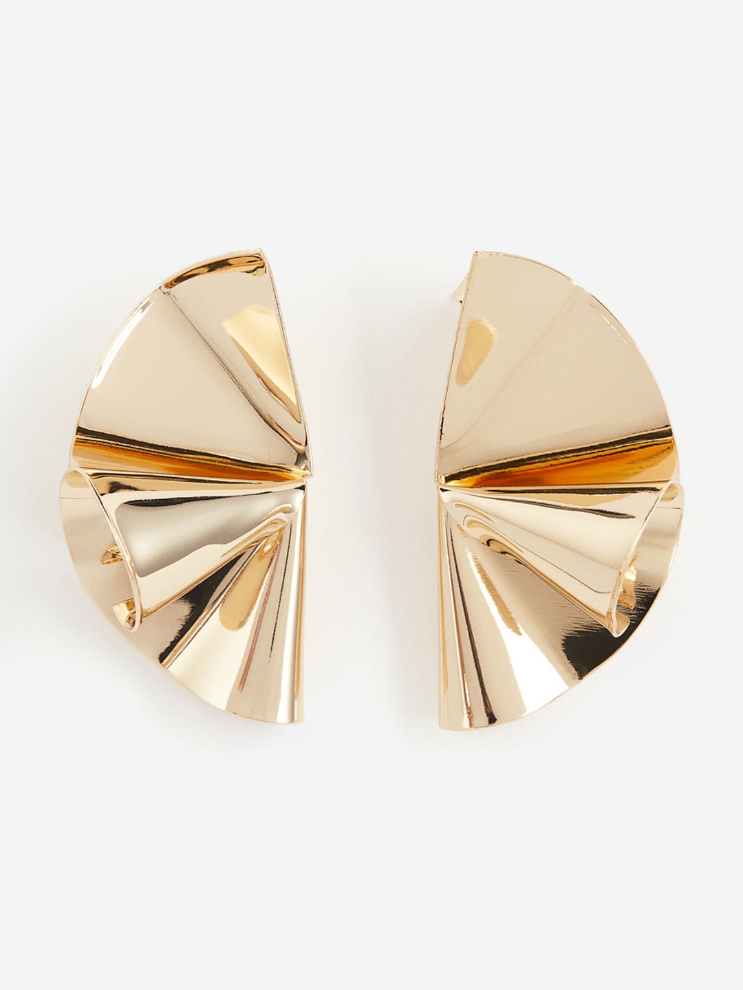 

H&M Folded Earrings, Gold