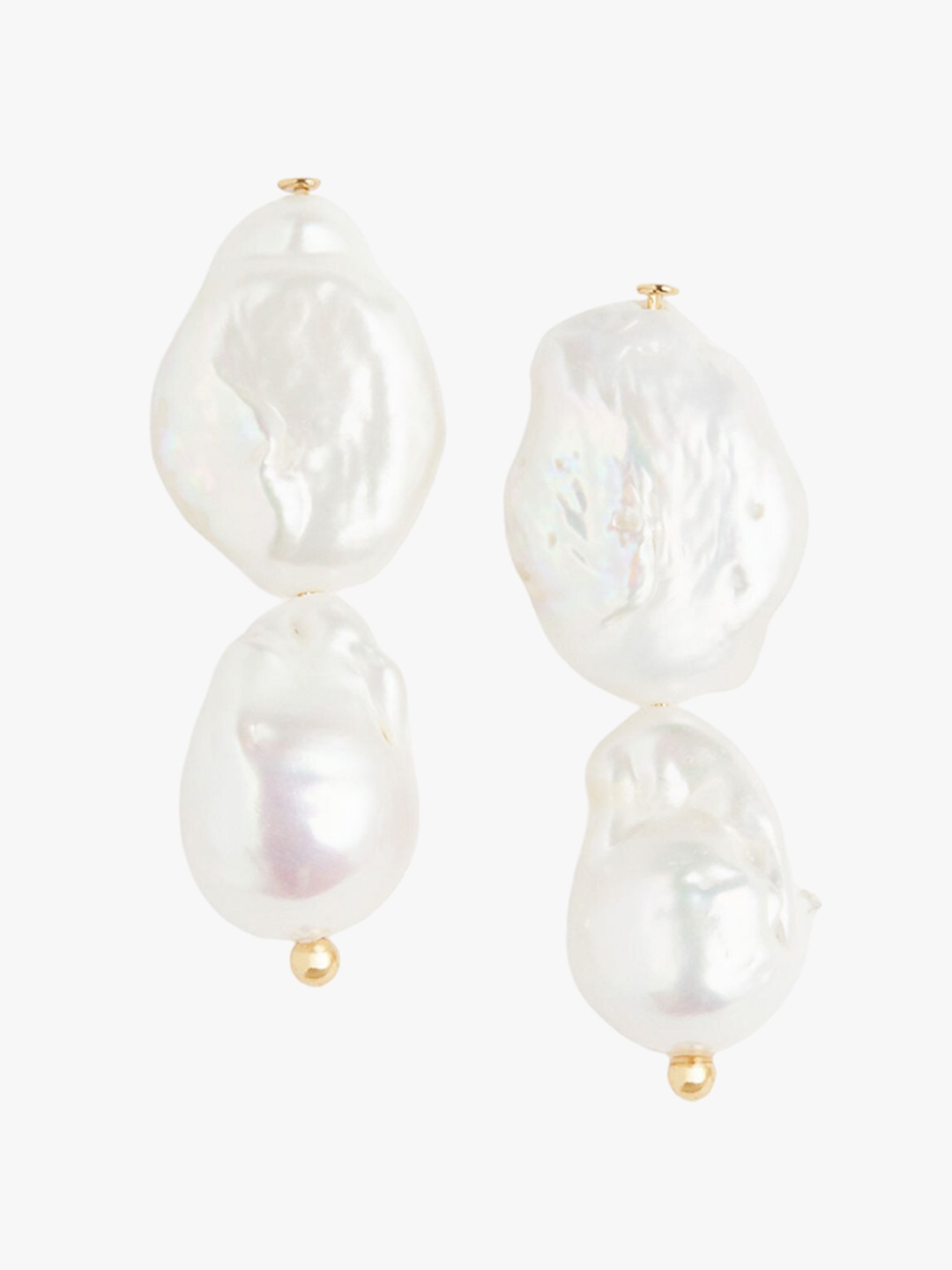 

H&M Gold-Plated Pearl Pendant Earrings