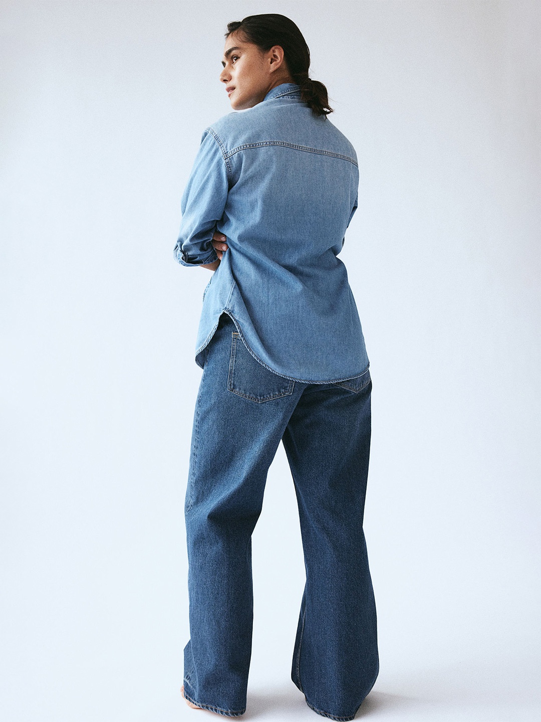 

H&M Cotton Denim shirt, Blue