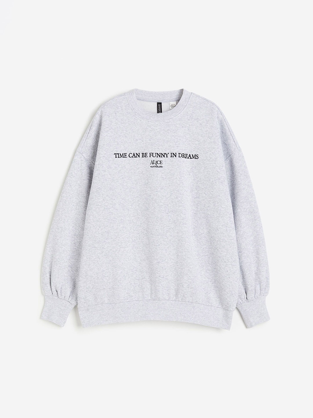 

H&M Women Oversized Printed Sweatshirt, Grey