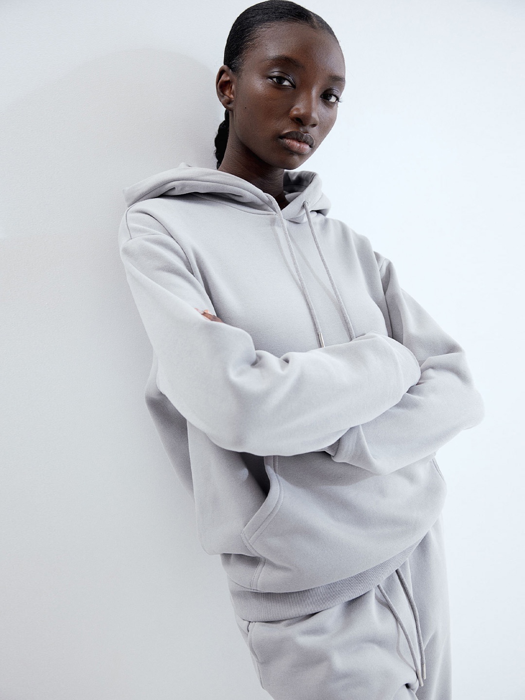 

H&M Hooded Top, Grey