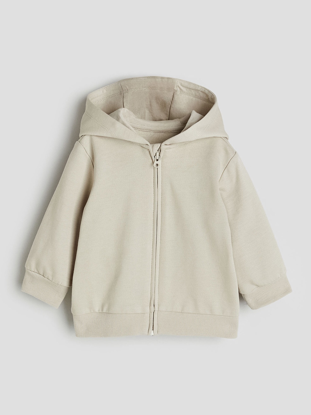 

H&M Boys Pure Cotton Zip-Through Hoodie, Beige