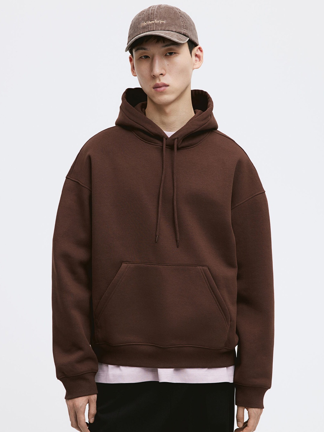 

H&M Loose Fit Hoodie, Brown