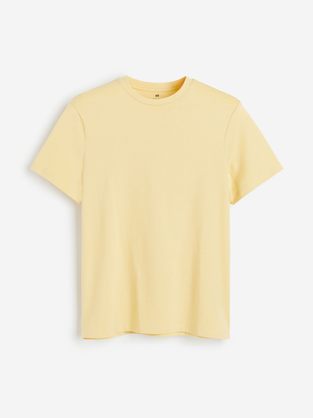 

H&M Men Pure Cotton Regular Fit T-shirt, Yellow