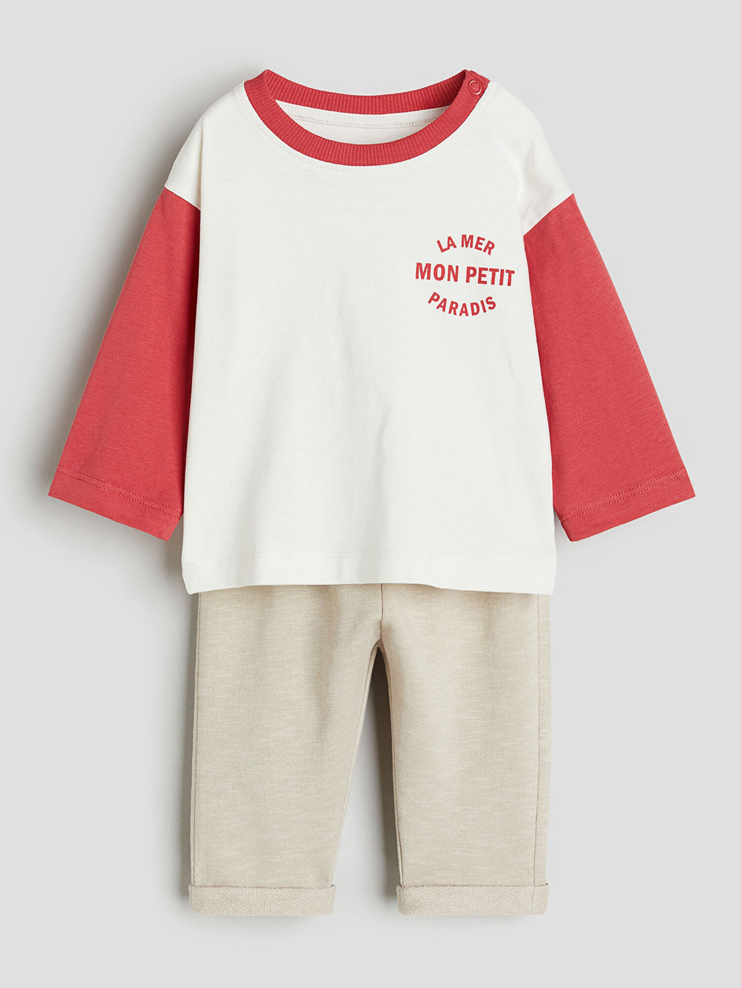 

H&M Boys 2-Piece Cotton Set, Red