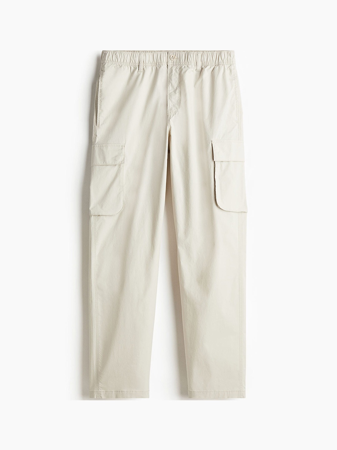 

H&M Men Regular Fit Cargo Trousers, White